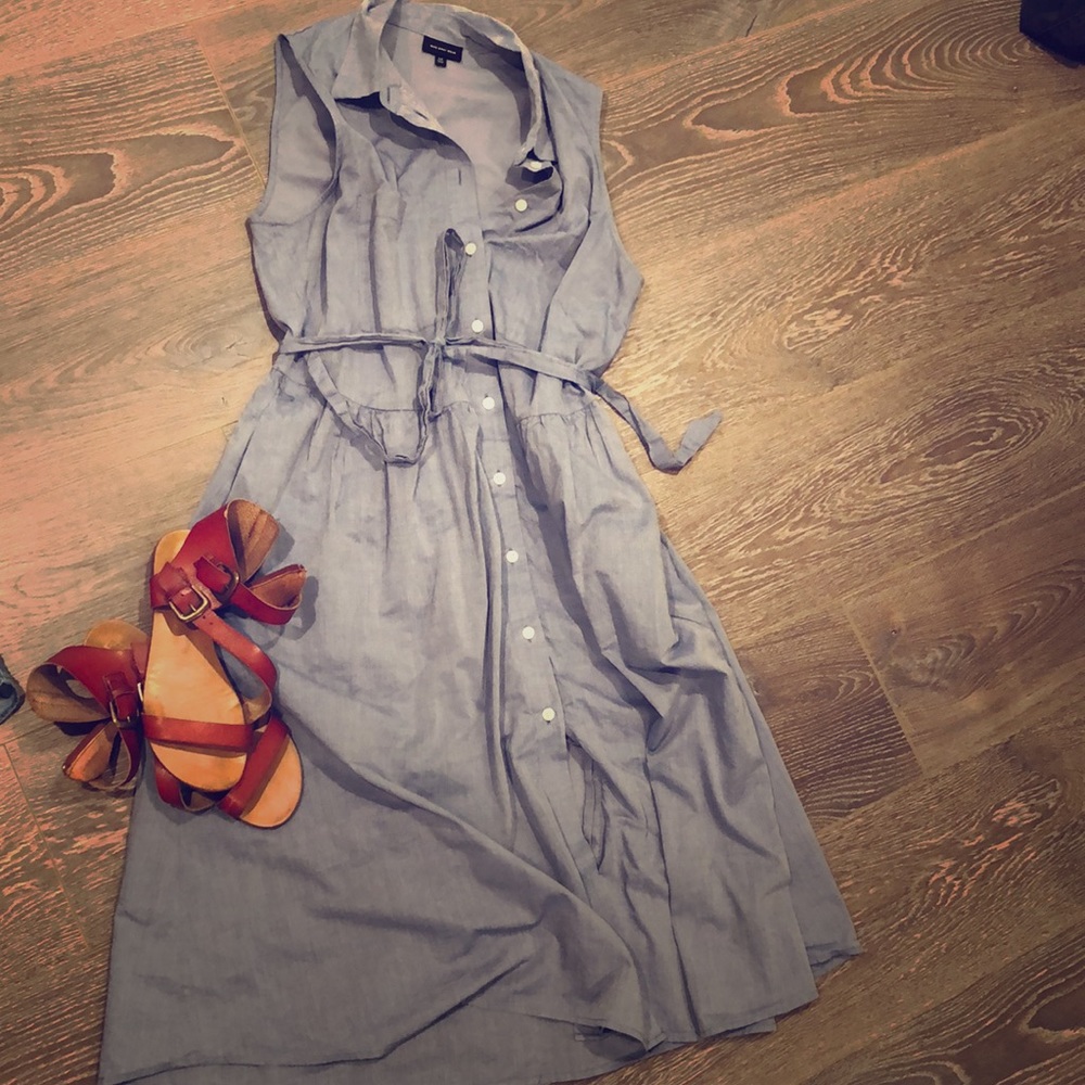 Lightweight shirt dress with pockets - sz M